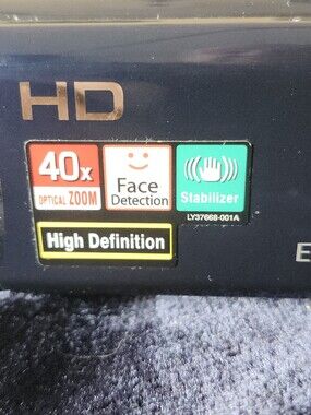 HD Car Camera with 40x Optical Zoom, Face Detection & Stabilizer - Black